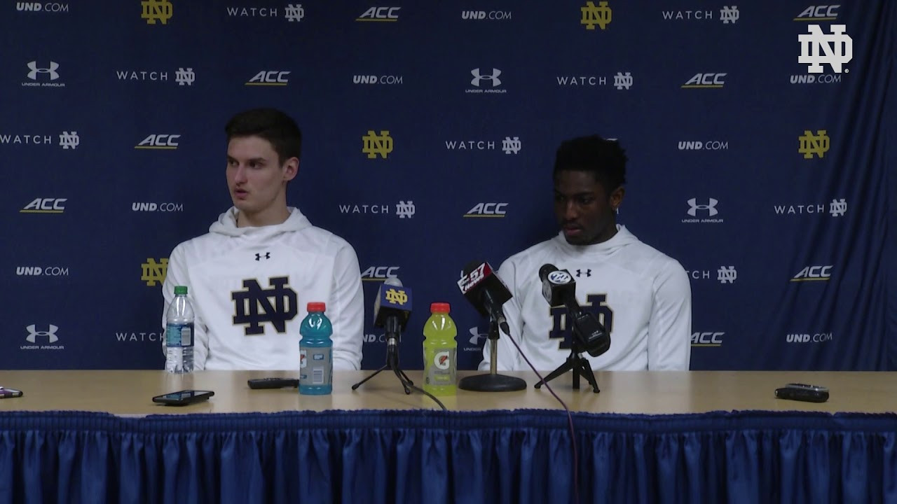 @NDMBB | Player Post-Game Press Conference vs. Virginia Tech (2019)