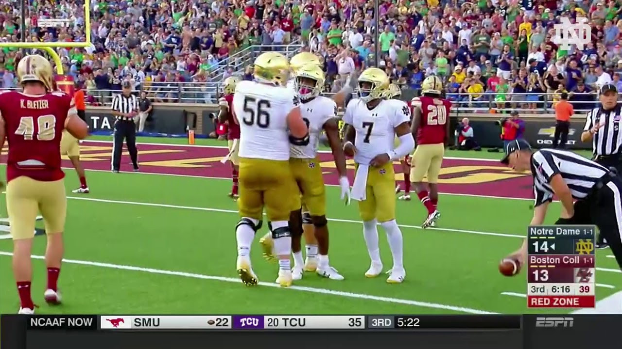 Notre Dame Football vs  Boston College Highlights