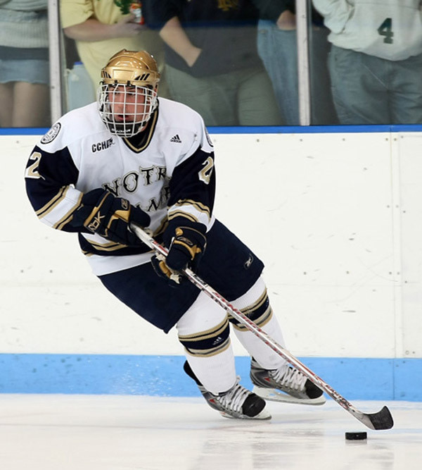 Senior center Kevin Deeth became the 44th Notre Dame player to reach 100 points in his career with an assist versus Boston College.
