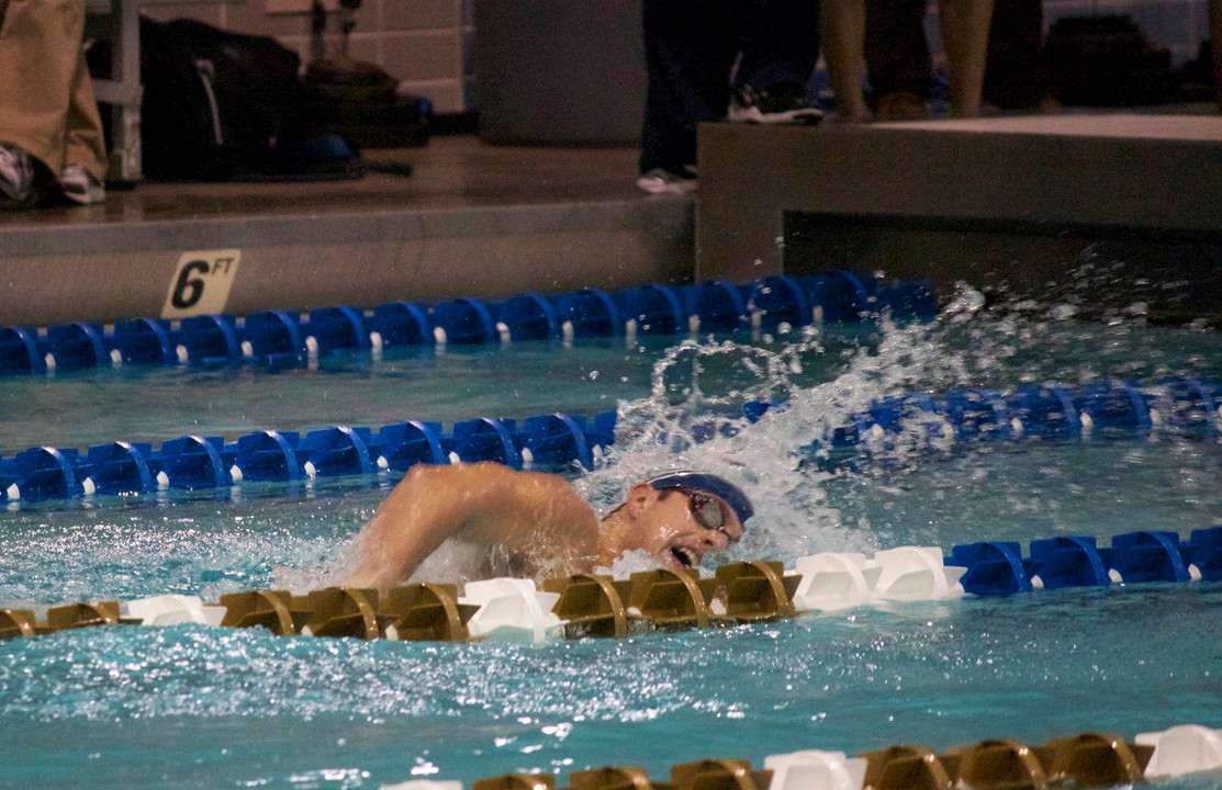 John Nappi broke the pool record Saturday, starting things off strong for the Irish heading into the final session Saturday night.