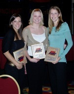 Meg Henican, Lauren Kelbley, and Lauren Brewster became the first trio of Notre Dame classmates ever to be named to the all-BIG EAST first team in the same season.