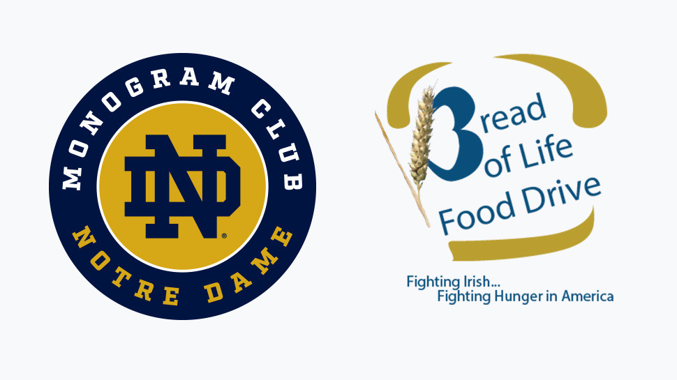 Heidi Witte ('09, cross country &amp; track) (center) during last year's Bread of Life Drive held on the Notre Dame campus.