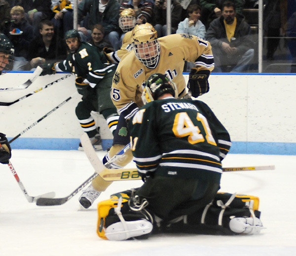 Senior right wing Christiaan Minella is one of seven irish seniors who will be honored on Saturday night as part of Senior Night ceremonies following the game with Michigan.