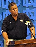 Charlie Weis met with the media on Sunday to discuss the previous day's overtime loss to Michigan State.