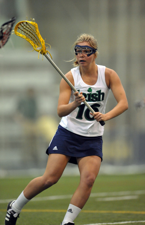 Sophomore midfielder Kate Newall scored her first collegiate goal in Notre Dame's 15-10 win over Duquesne.