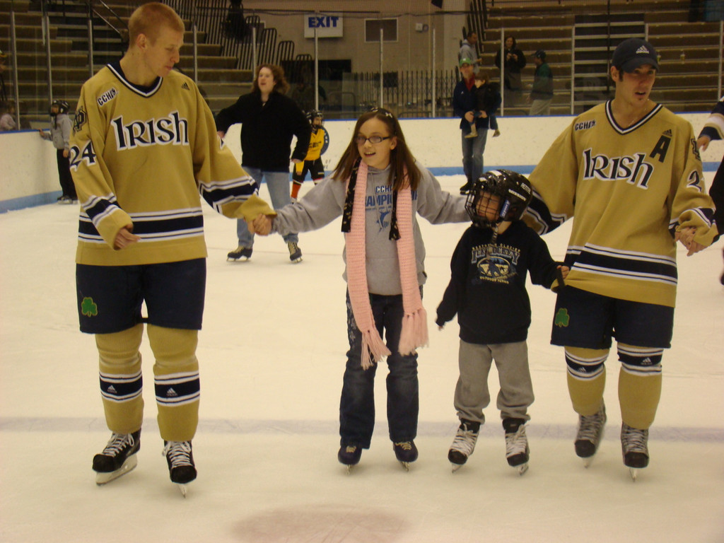 Notre Dame Hockey Skate with the Irish
