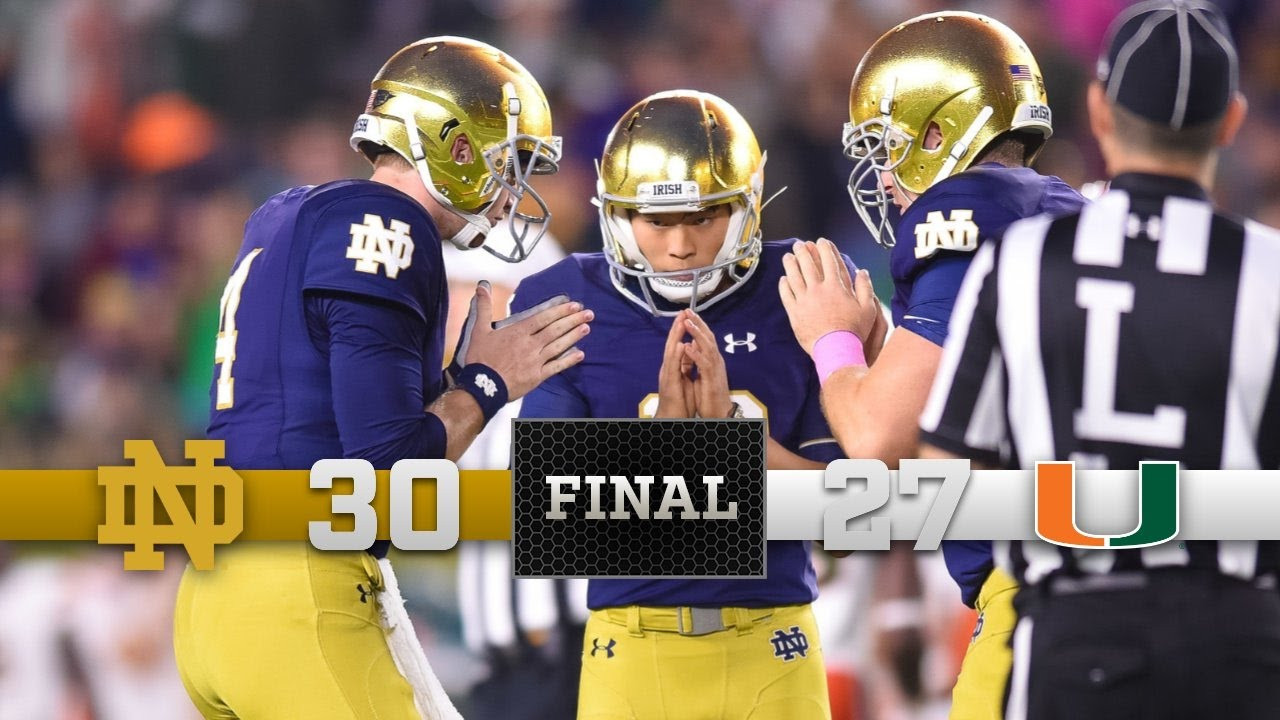 Notre Dame Football Highlights vs Miami (FL)