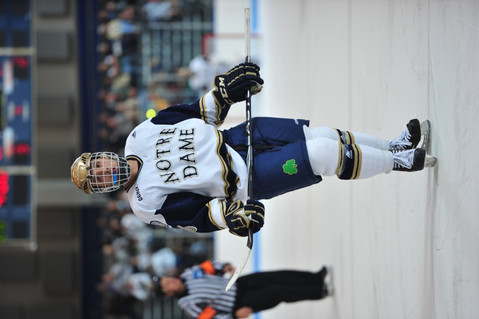 Sophomore right wing Mike Voran's second-period goal tied the game at 3-3.
