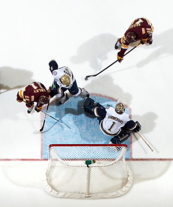 Steven Summerhays had a career-high 33 saves in the 4-1 win over Minnesota Duluth on Friday night.