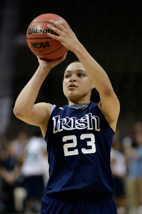 Kayla McBride at Saturday's practice