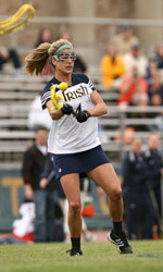 Sophomore Jillian Byers had three goals and one assist in the 13-9 loss at Vanderbilt.  Her three goals give her 50 for the season and make her the first player in Irish history to get 50 goals in a season twice in her career.