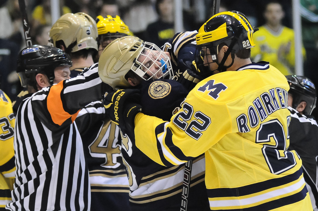 Notre Dame Ice Hockey  vs Michigan Game 2 (CCHA Quarterfinals) on March 10, 2012