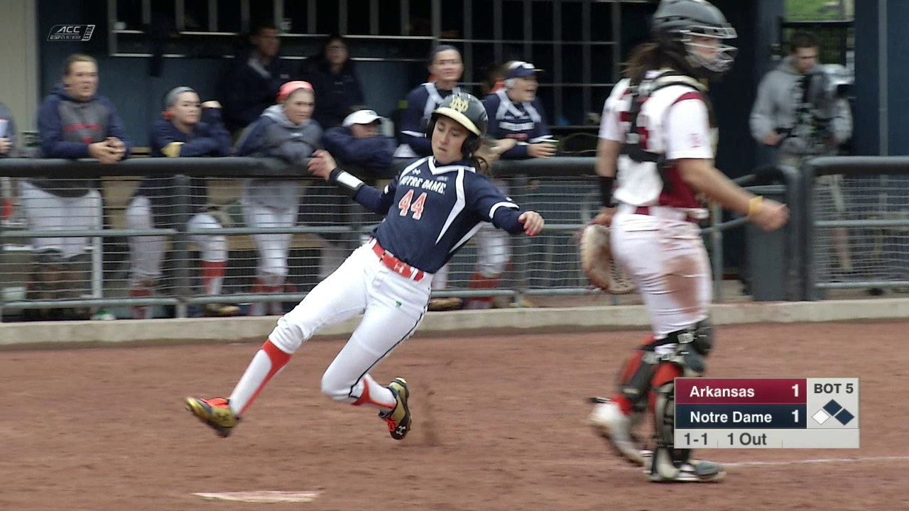 Highlights - Notre Dame Softball vs. Arkansas