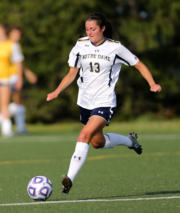 Freshman Ginny McGowan played a career-high 31 minutes in Friday night's 1-0 Notre Dame win over Baylor