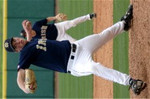 Tom Thornton's five-hit shutout versus Southern Illinois yielded his fifth career BIG EAST pitcher-of-the-week honor (photos by Pete LaFleur).