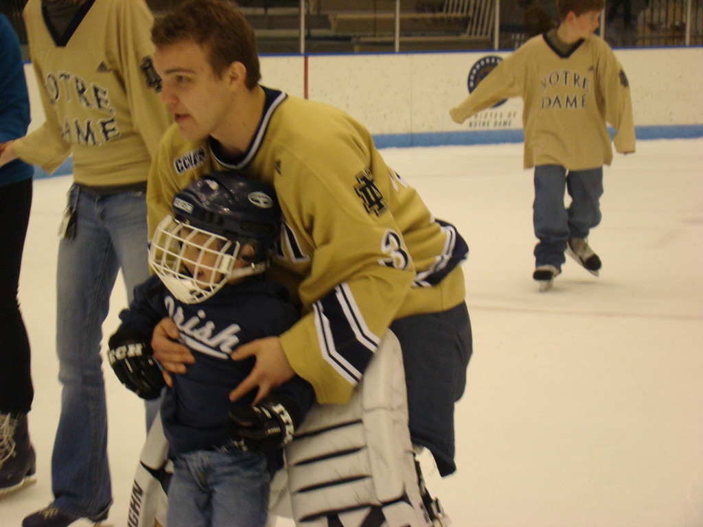 Notre Dame Hockey Skate with the Irish