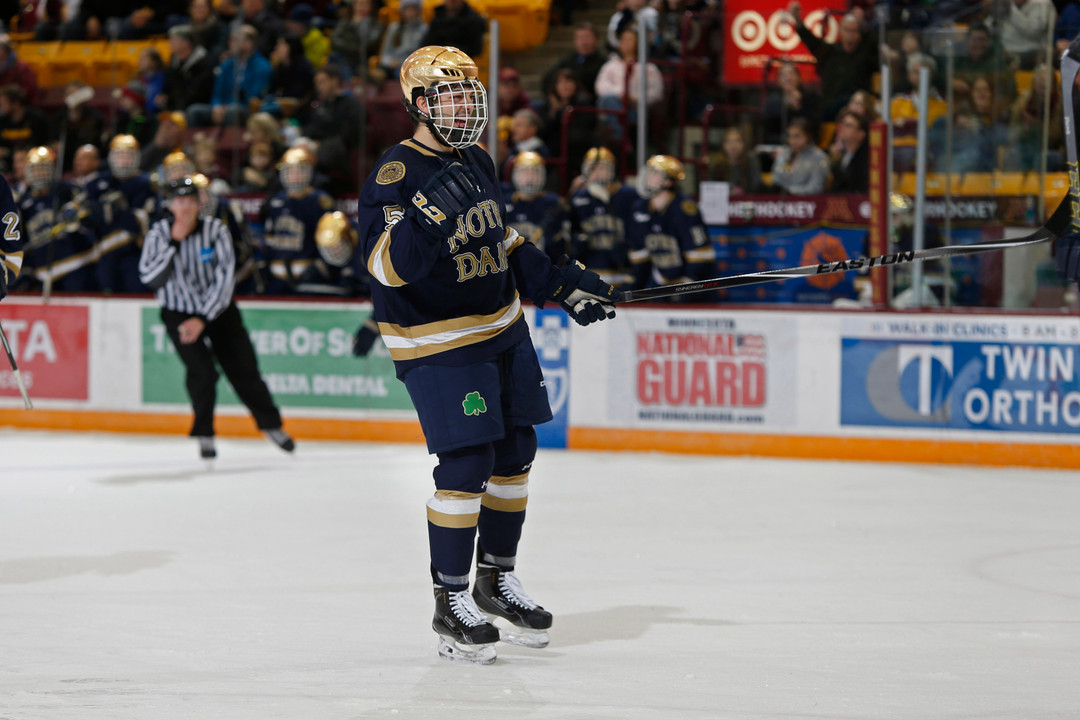 Senior defenseman Robbie Russo leads all Hockey East defensemen in goals (5) and points (12).
