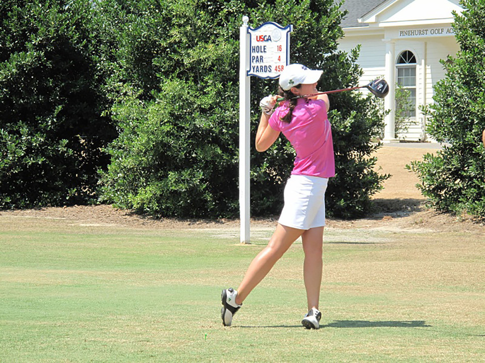 Sophomore Jordan Ferreira is tied for 10th place at one-over par 145 (73-72) following Friday's second round of the NCAA South Bend Regional at Notre Dame's Warren Golf Course.