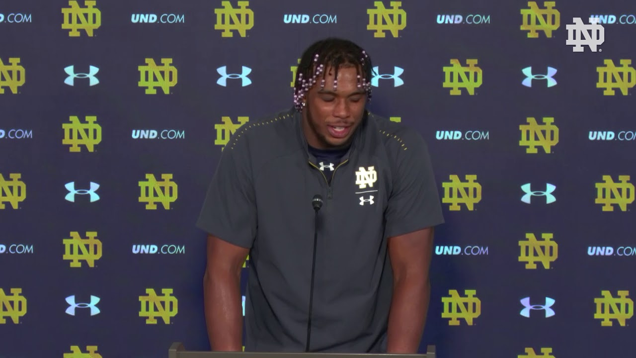 @NDFootball | Khalid Kareem Post-Game Press Conference vs. Pittsburgh (2018)