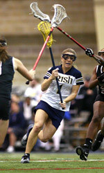 Junior Caitlin McKinney and her Notre Dame teammates will face Duke and California indoors at the Loftus Sports Center this weekend.