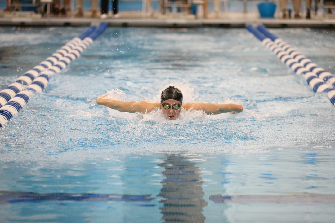 Senior Katie Miller won the 200 meter individual medley for the Irish in route to the victories over Michigan State and Iowa.
