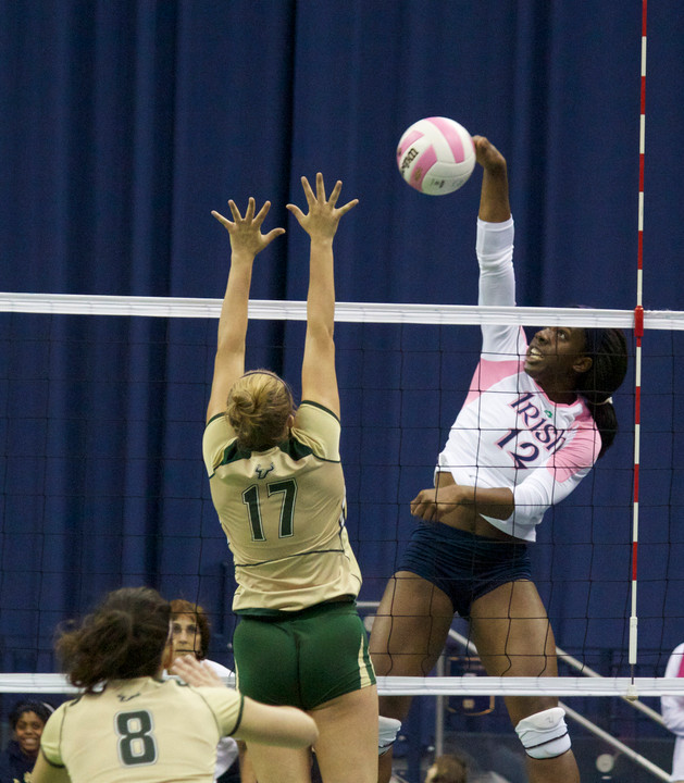 First team all-BIG EAST performer Toni Alugbue leads the Irish into the first round of the NCAA Tournament Friday.