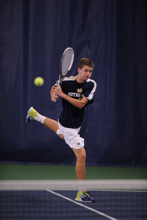 Junior Quentin Monaghan is into the round of 32 at the ITA All-American Championships after a win No. 33 Roberto Quiroz Thursday.