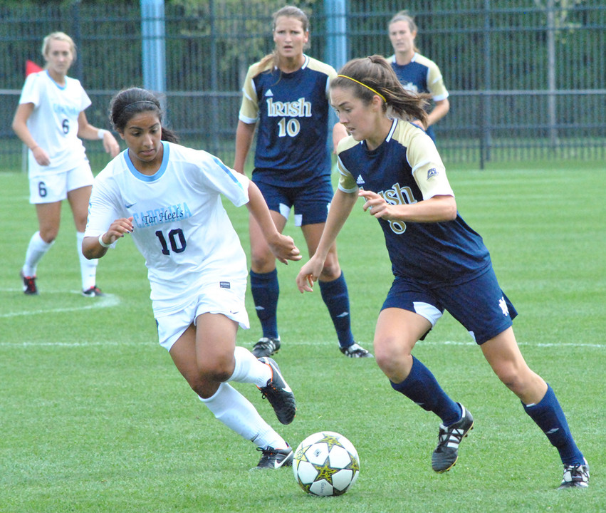 Junior midfielder/tri-captain Elizabeth Tucker had two assists in Notre Dame's 4-1 win at Cincinnati last year.