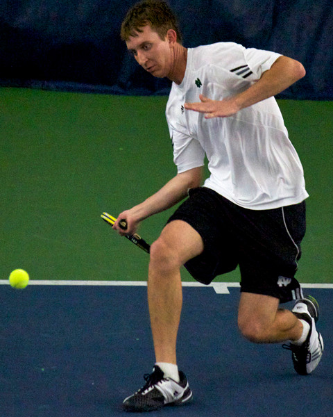 Junior Michael Moore cruised at No. 6 singles, 6-2, 6-2.
