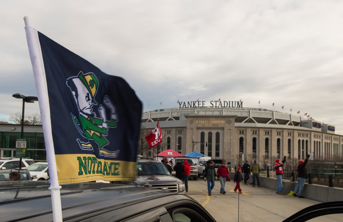Fans tailgate outside Yankee Stadium. Mandatory Credit: Matt Cashore-USA TODAY Sports