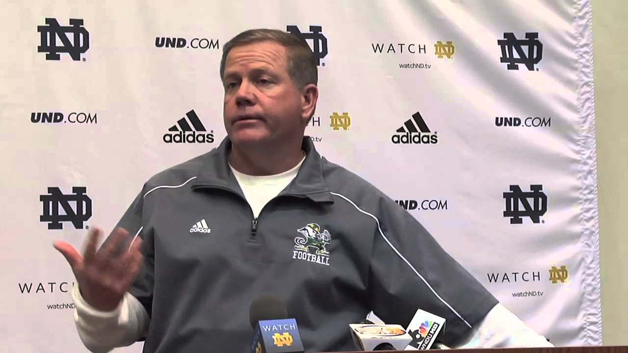 Coach Kelly Pinstripe Bowl Media Session