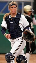 Junior Mallorie Lenn hit her first home run of the year (and 11th of her career) in Notre Dame's 11-4 win over Seton Hall on Monday, April 25.