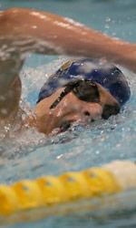 Senior Ted Brown won the 500-yard free during the first session of the Shamrock Invitational on Friday evening.