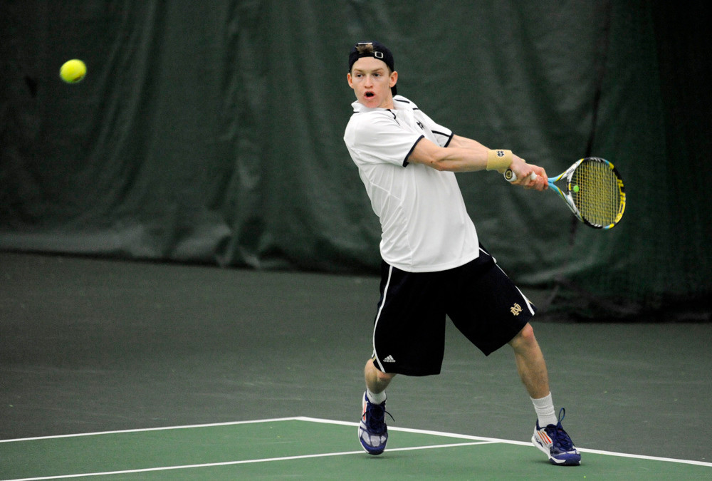 Freshman Josh Hagar clinched the match for the Irish at No. 4 singles.
