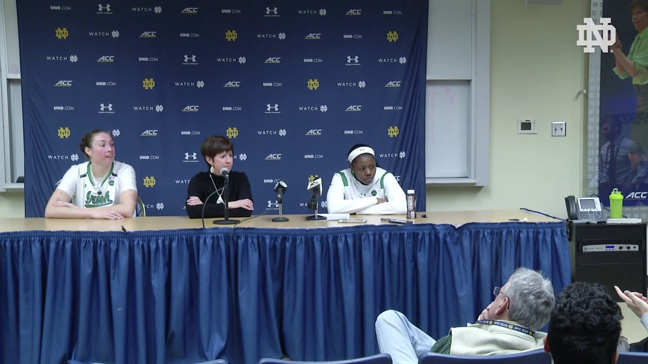 @ndwbb | Post-Game Press Conference vs. Harvard (2018)