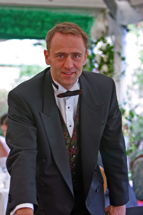 Former Olympian Marek Stepien - pictured in formal attire from a recent event in London - has joined the Notre Dame fencing staff as an assistant coach, with specific oversight of the epee fencers and the overall team's training regimen.