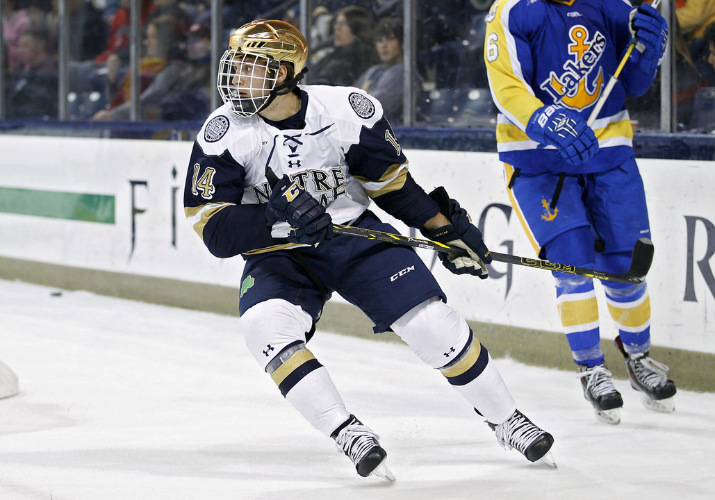 Junior left wing Thomas DiPauli has a goal and five assists for six points in his first six games.