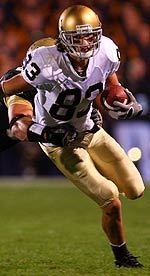 Jeff Samardzija ended the 2005 regular season with 71 catches for 1,190 yards and 15 touchdowns.