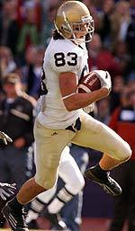 Jeff Samardzija grew up as a Notre Dame fan, making it an easy decision when offered a football scholarship after his prep career.