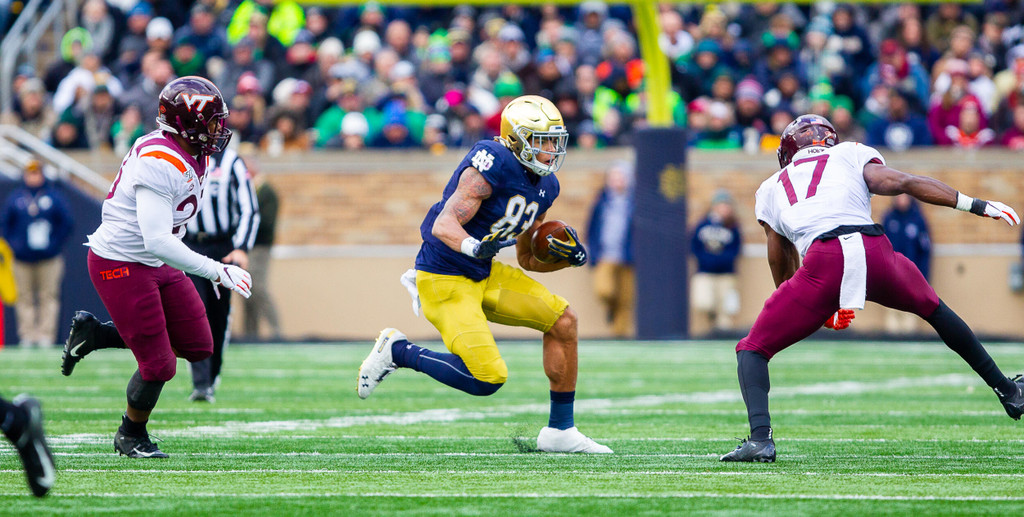 Chase Claypool rushes against Virginia Tech.