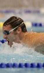 Frank Krakowski won the 100 freestyle on day three of the ND Invitational and also helped the 400 freestyle relay team to a victory.
