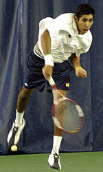 Sophomore Sheeva Parbhu and the Irish will take on the Trojans on Friday in the Eck Tennis Pavilion.