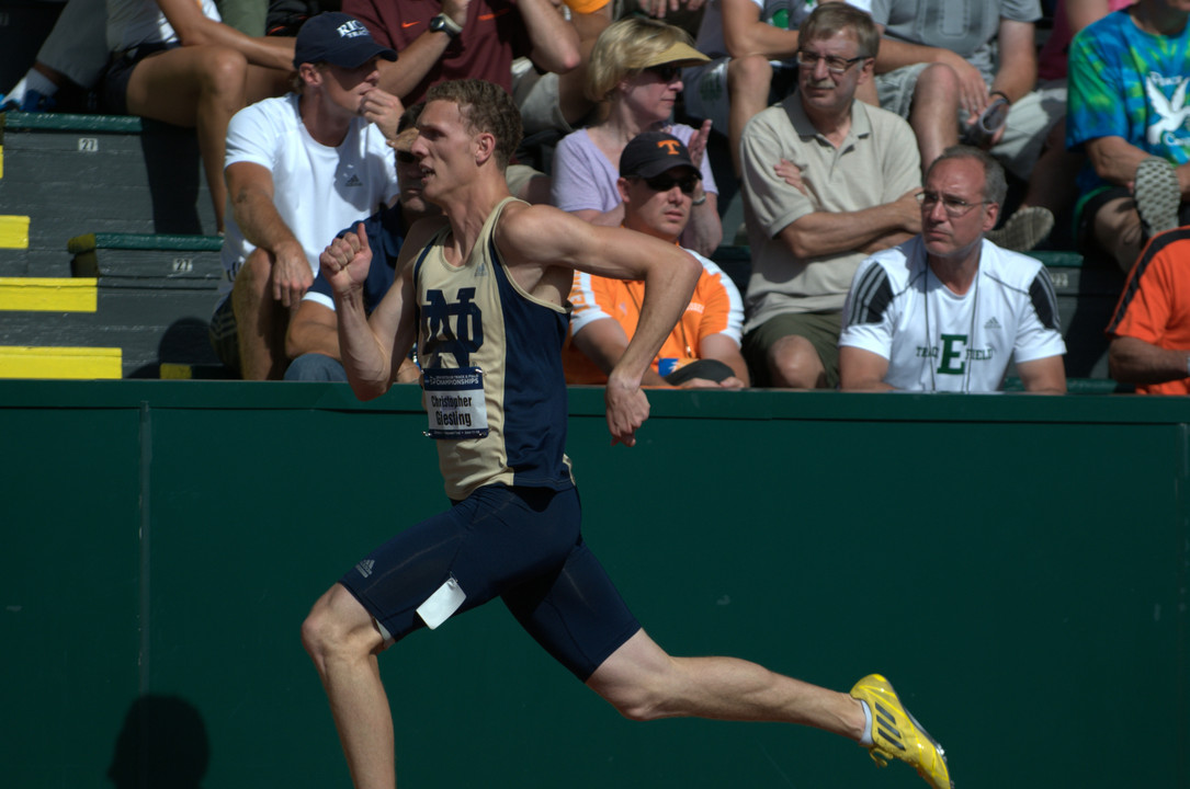 Junior Chris Giesting was named an All-American in the men's 400m dash.