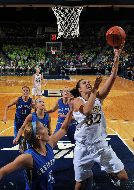 Senior forward/co-captain Becca Bruszewski scored a career-high 25 points in Notre Dame's 90-66 win over DePaul last year at Purcell Pavilion.