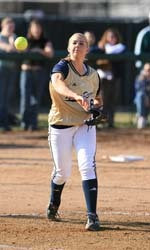 Brittney Bargar threw her second shutout of the season in the first game against Pittsburgh