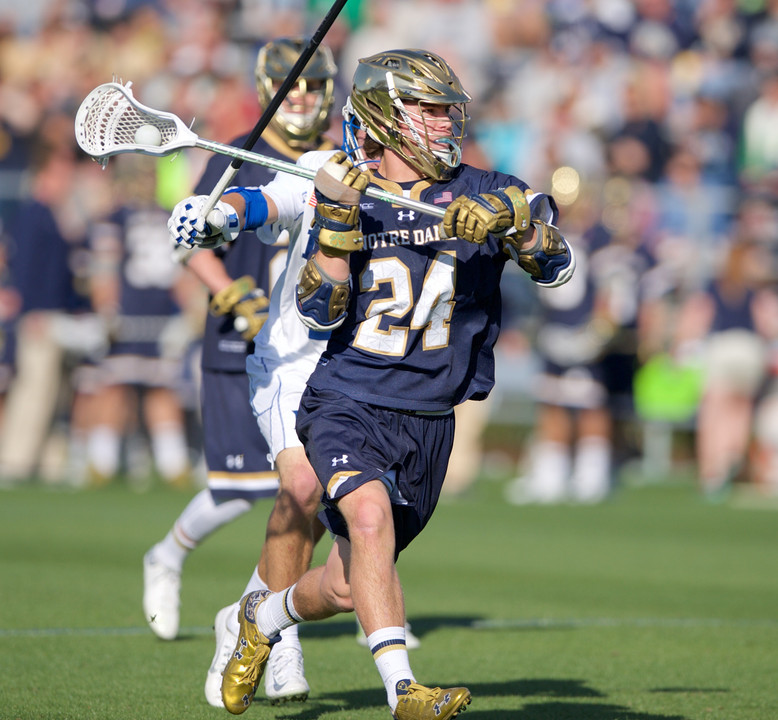 Mikey Wynne played in the Under Armour All-America game in 2014. In 2015, he started all 15 games and scored 33 goals for the Irish.