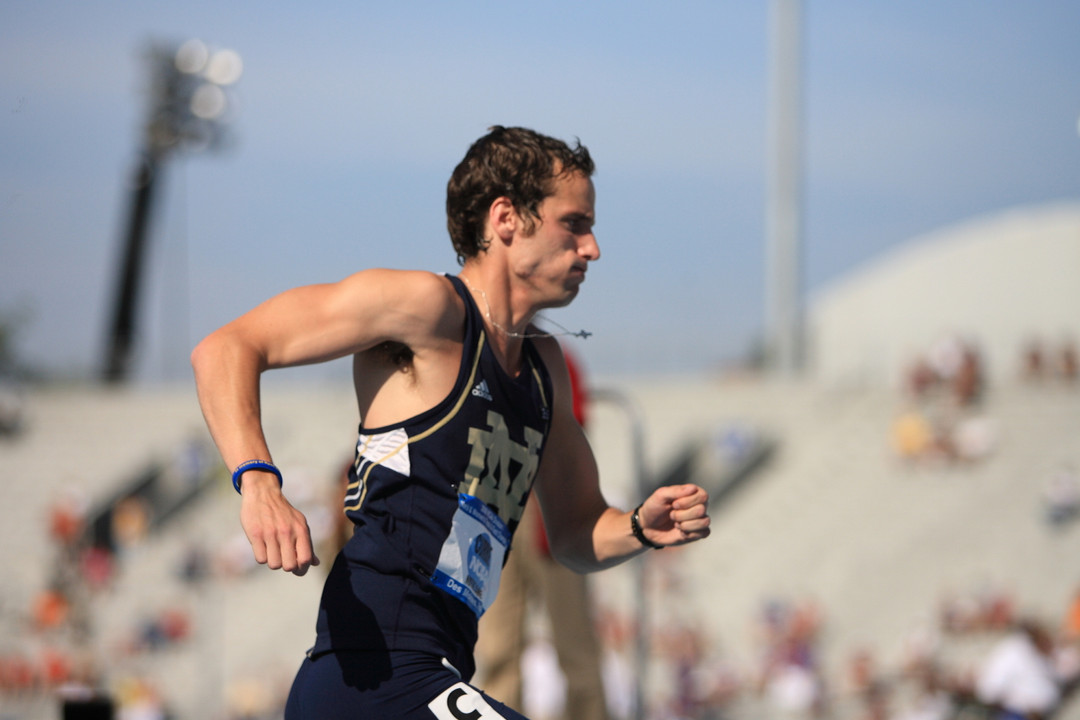 Adam Currie ran the 800m for Notre Dame at the NCAA on Thursday.