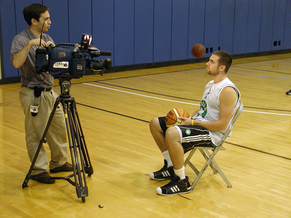 Irish players met the media prior to the start of Monday's practice in preparation for Notre Dame's trip to Ireland, Aug. 12-25.