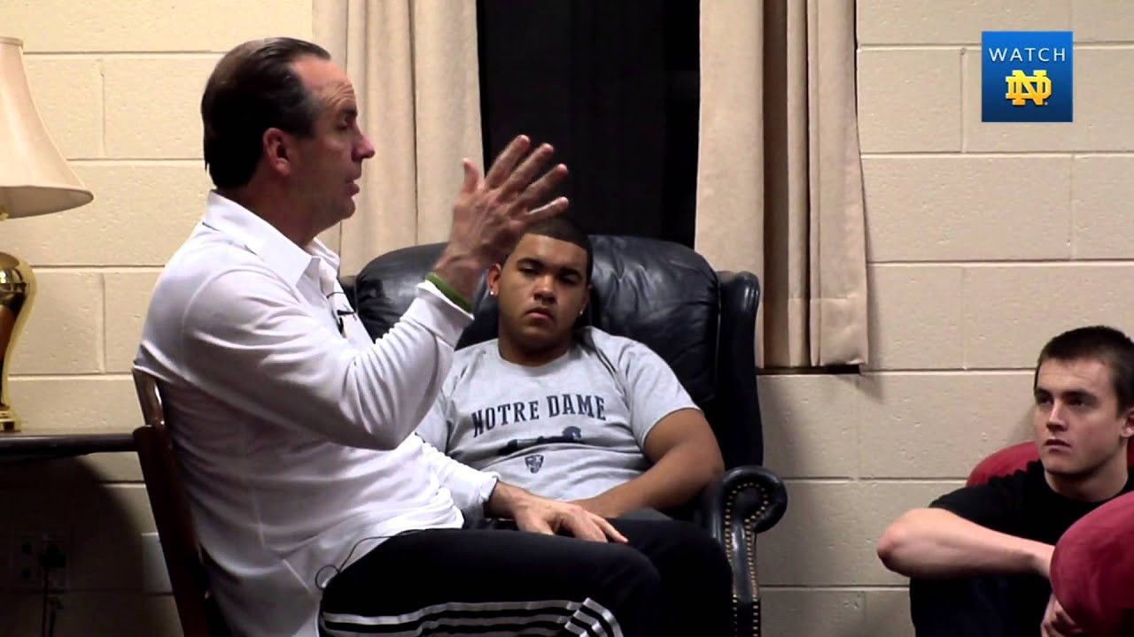 Coach Brey Visits Morrissey And Keough Halls