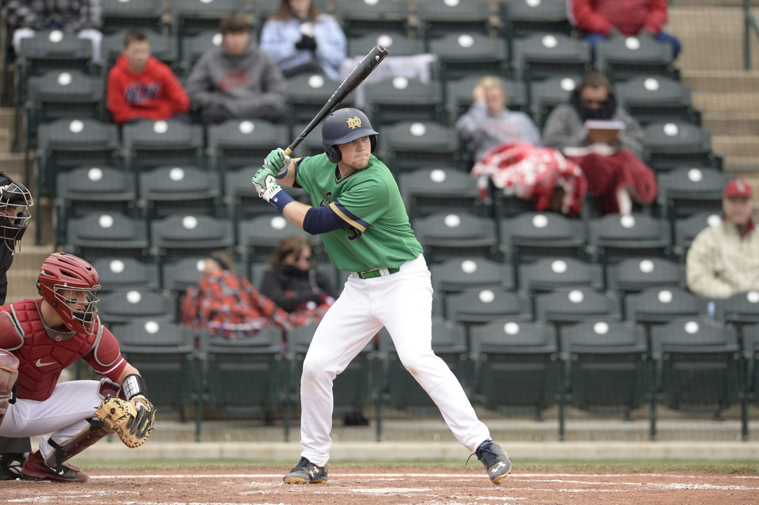 Sophomore catcher Ryan Lidge batted .667 and have four of Notre Dame's nine two-out RBI in helping the Irish go 4-0 last week.